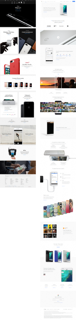 venta google pixel y apple iphone