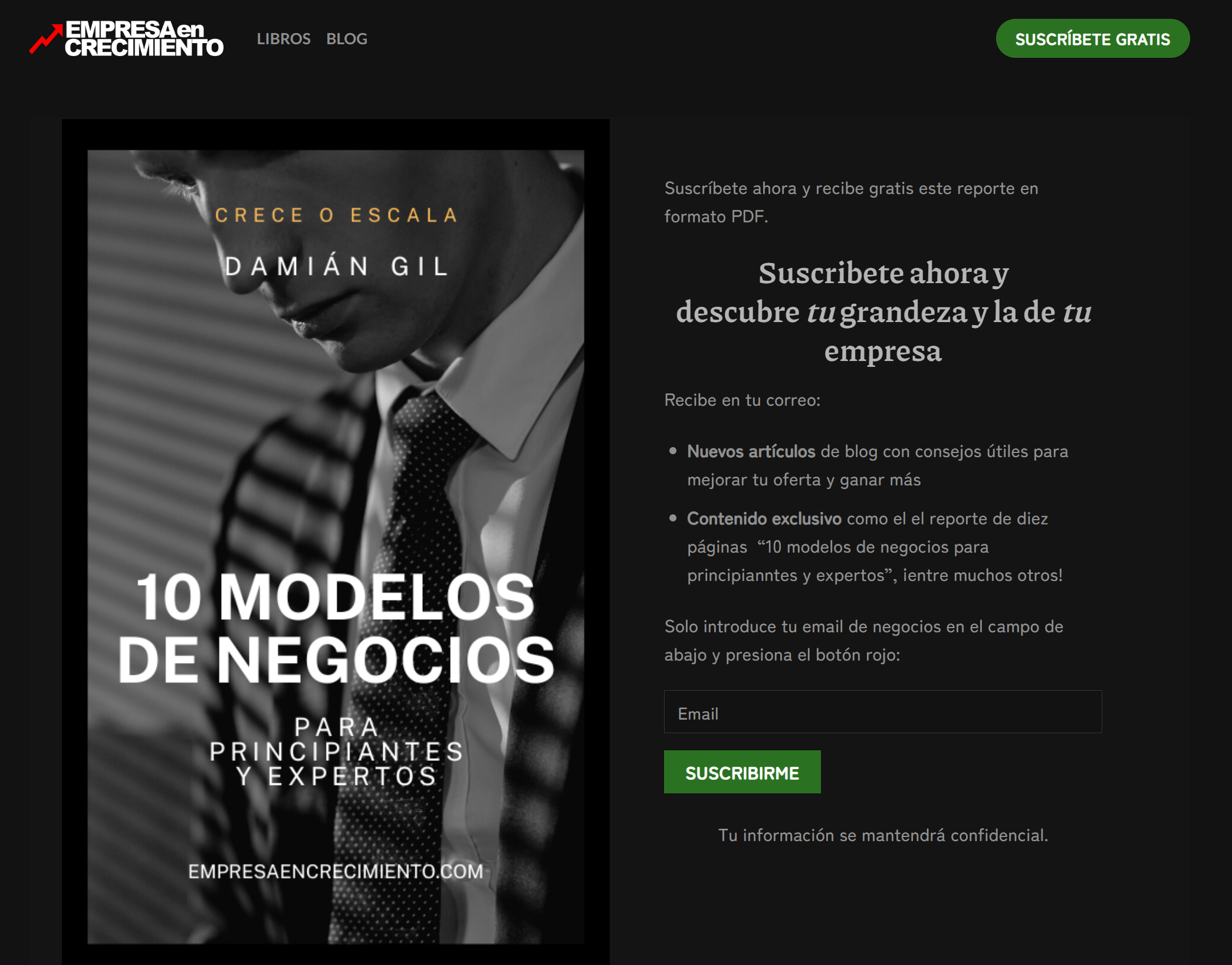 Pagina de aterrizaje de ejemplo