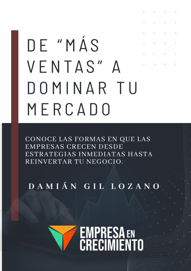 portada de ebook "de mas ventas a dominar a tu mercado"